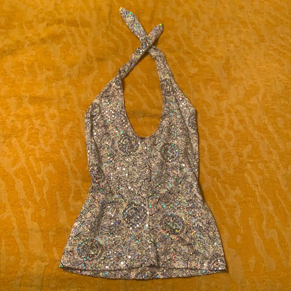 Sparkly halter top
